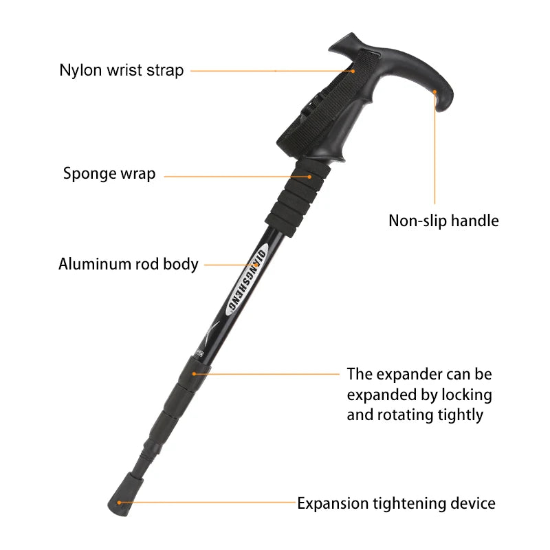 Telescopic 4-Section Trekking Pole