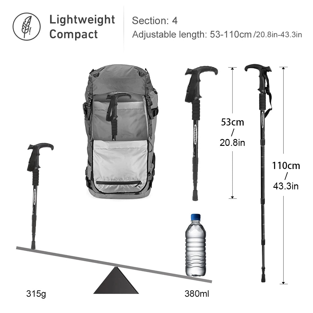 Telescopic 4-Section Trekking Pole